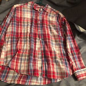 Plaid button dwn
